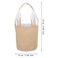 thumbnail image 3 of Giyblacko Easter Bunny Basket Bags Jute Composite Round Bottom Portable Rabbit Easter Basket Portable Cloth Bag Rabbit Bag Cylinder Gift Tote Bag, 3 of 4