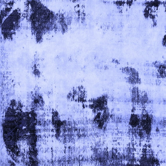 Ahgly Company Indoor Square Abstract Blue Modern Area Rugs, 8' Square