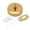 Gold, variant on NFTIGB Household Retractable Clothesline 304 Stainless Steel Wall Mounted Telescopic Washing Line Heavy Duty Indoor Outdoor Use Kit (Bronze) - 3.6 inches / 9.2 cm Diameter For Hotel Home Balcony Room