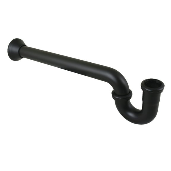 Kingston Brass CC5120MB 1-1/2" P-Trap with Bell Flange, 19" Length, 18 Gauge, Matte Black