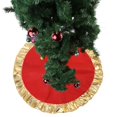 thumbnail image 1 of Falda de árbol de Navidad roja con borde de volantesdelantal de árboldecoración de adorno de tela dorada Ndcxsfigh Nuevos Originales, 1 of 6