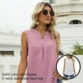 thumbnail image 4 of Blusa Sin mangas Sonducket para mujer, chaleco refrescante con Cuello en V, vacaciones en la playa, Blanco, L, 4 of 6
