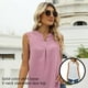 thumbnail image 2 of Blusa Sin mangas Sonducket Color sólido Cuello en V para mujer de oficina Ropa de verano S, 2 of 6