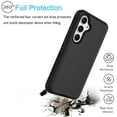 thumbnail image 5 of Galaxy S24 Case, Defender Phone Case For Samsung Galaxy S24 6.2",Takfox Heavy Duty Shockproof Rugged Rubber Full Body Protective, 3 in 1 Hybrid Bumper Hard Cover (Black), 5 of 8