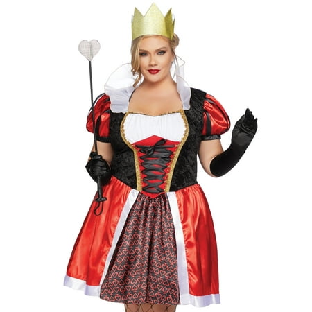 Leg Avenue Women's Plus Size Wonderland Queen  of Hearts Costume