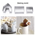 thumbnail image 3 of Wosthever Molde de pastel de Casa 3D de acero inoxidable de 3 piezas, molde de repujado para galletas de panadería , plantilla antiadherente Herramientas y accesorios para hornear, 3 of 6