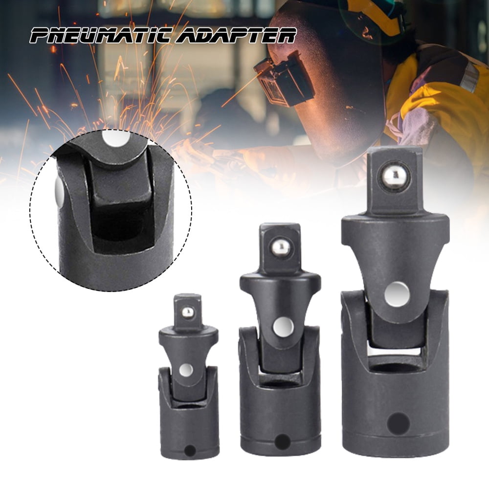 Black Universal Joint Set Ratchet Angle Extension Bar Socket Pneumatic