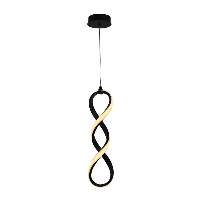 Lámpara Candil Colgante LED Spiral Luxica Lighting Negro