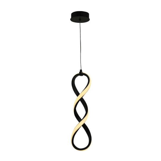 Lámpara Candil Colgante LED Spiral Luxica Lighting Negro