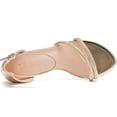 thumbnail image 4 of Women's Open Toe Ankle Strap Low Block Chunky Heels Sandals Gold Size 6, 4 of 7