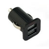 EZOPower Black 2 Port USB Car Charger ( 1A / 2.1A ) for iPhone, iPod, iPad, Cellphone, Smartphone, MP3, Tablet, Kindle, GPS, and more