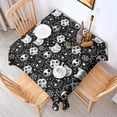 thumbnail image 2 of Bat Silhouette Halloween Pattern Square Tablecloth,Waterproof Square Table Cover,Wipeable Spillproof Washable Table Cover for Home Kitchen Party Decor 42"X42"(107x107cm), 2 of 6