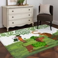 thumbnail image 3 of Kitchen Mats for Floor 3x5 Ft, St. Patrick's Day Non Slip Area Rugs for Kitchen Bedroom Entryway, Green Lucky Clovers Dog Washable Carpet Runner Rug Floor Mats for Bedroom Home Decor, 3 of 8