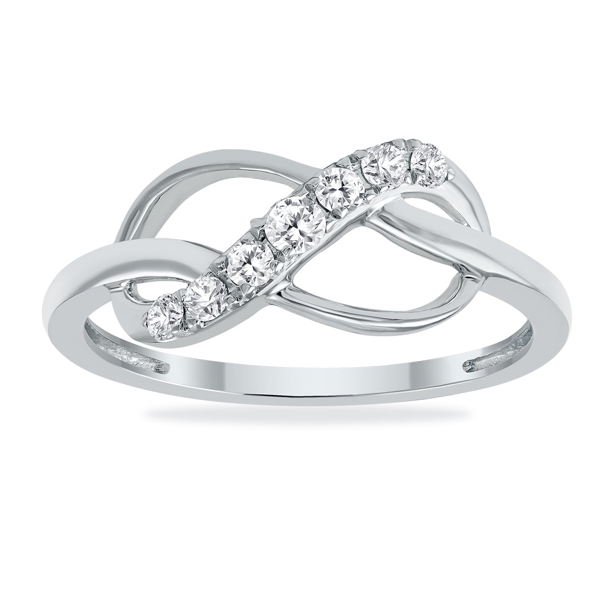 0.18 Carat Cubic Zirconia Diamond Womens Toe Ring 14k White Gold Finish 925 Silver 