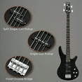 thumbnail image 3 of Tcbosik Gib Electric Bass Guitar Full Size 4 String Black, 3 of 9