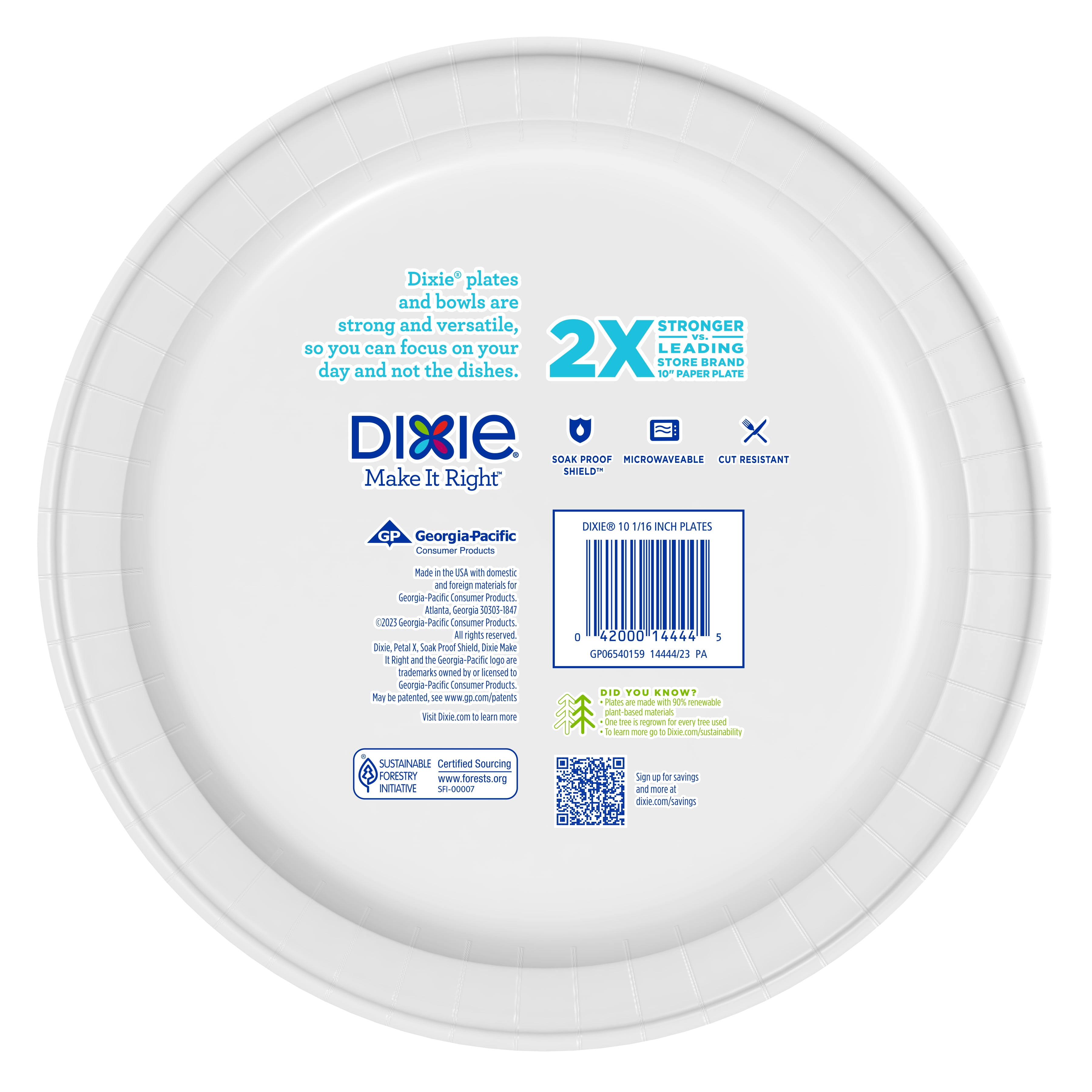 Dixie 16041 10 1/6 inch Everyday Paper Plates - 220 Count for sale online