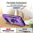 thumbnail image 4 of Dteck for Google Pixel 9a Case with Screen Protector+Camera Lens Protector+Lanyard,Heavy Duty Shockproof Full Body Protective Cover Built in Rotatable Metal Ring Holder Kickstand,Purple (Ring), 4 of 10