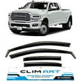 thumbnail image 1 of CLIM ART in-Channel Incredibly Durable Rain Guards for Dodge RAM 2500 3500 2019-2024 Crew Cab, Original Window Deflectors,Vent Deflector,Vent Window Visors,Dark Smoke Truck Accessories, 4pcs- 609006v, 1 of 1