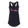 thumbnail image 2 of Wild Bobby, Fearless Pink Ribbon Support Warrior Women, Breast Cancer Awareness, Women Racerback Tank Top, Black, Small, 2 of 5