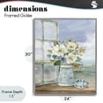 thumbnail image 4 of Stupell Industries French Country Seaside Floral Bouquet Window Gray Framed Giclee Art, 24 x 30, by Carol Robinson, 4 of 8