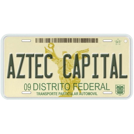 Aztec Capital Distrito Federal Mexico Novelty Car License Plate
