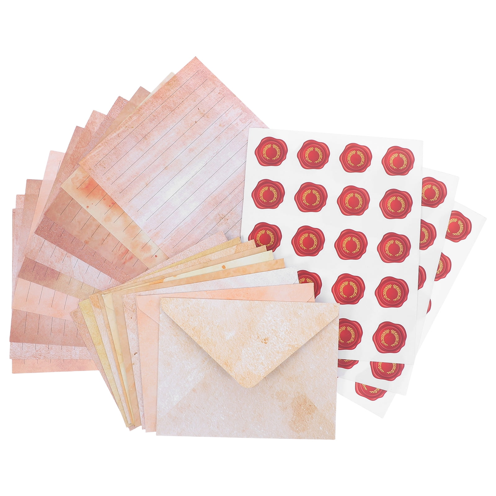 DEEPCRAFF 1Set Vintage Letter Paper with Envelope Set Lined Writing Stationery Paper for Elegant Correspondence