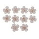 thumbnail image 1 of 10 botones de perla de 5 pétalos con parte trasera plana para broches, joyas para el cabello y pendientes. Blanco, 1 of 9