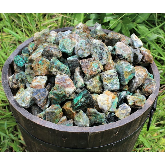 Bulk 1 lb Lot Rough Natural Chrysocolla (Raw Crystal Stone Tumbler Rock) 16 oz