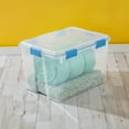 thumbnail image 4 of Sterilite 76 Liter Gasket Box, Weather-Resistant Large Clear Storage Bin with Latch Lid, Blue, 4 of 8