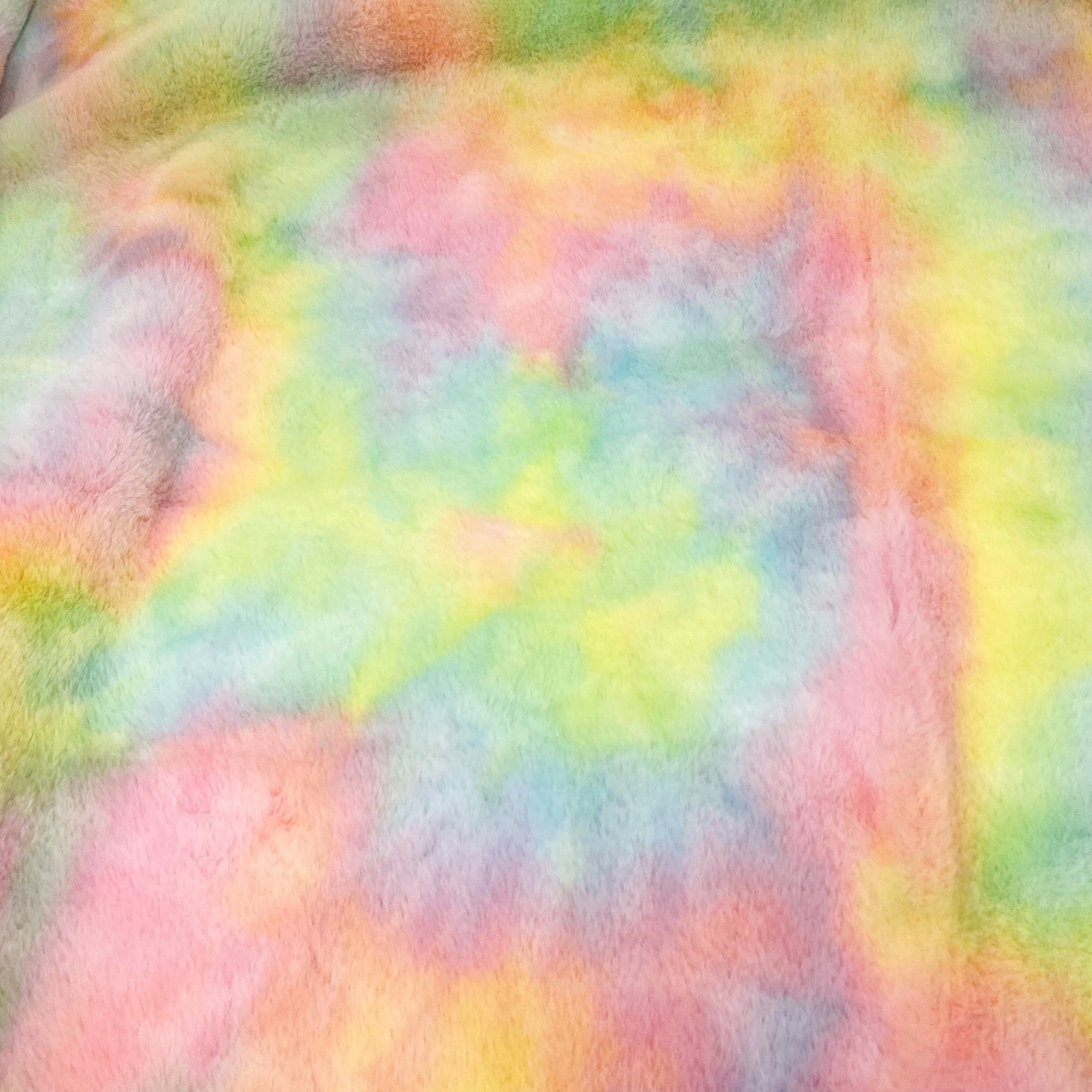 Rainbow Tie Dye Teddy Bear Faux Fur