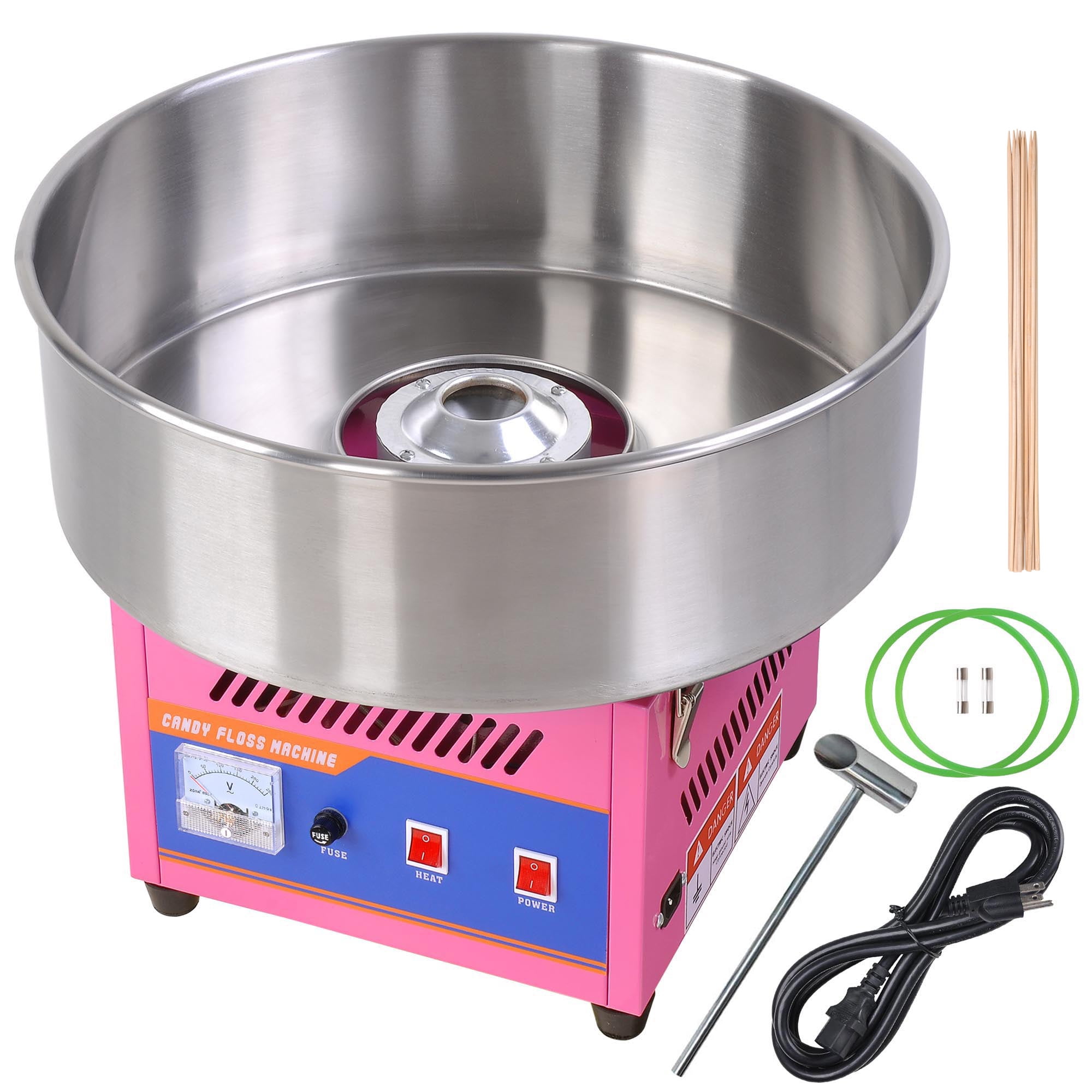 Electric Cotton Candy Machine Candy Floss Maker Party Carnival Commercial Pink 