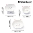 thumbnail image 3 of Runkheen 15° Tilted Raised Ceramic Cat Food Bowl, Ergonomic Anti Vomiting Backflow Prevention Feeding Dish Protect Pet Spine, Suitable for Kitten Adult Kitty & Small Dogs, Pink, 3 of 6
