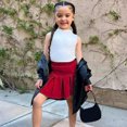 thumbnail image 4 of KVPLBQFD Toddler Girls 2 Piece Sets Kids Sleeveless Golf Shirt Tennis Skirt Athletic Set Trendy Cute Summer Short Skirts Outfits for Baby Girl Clothes, 4 of 4