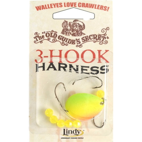 Lindy Old Guides Secret Harness Fishing Lure Rig Fire Tiger 36 in.