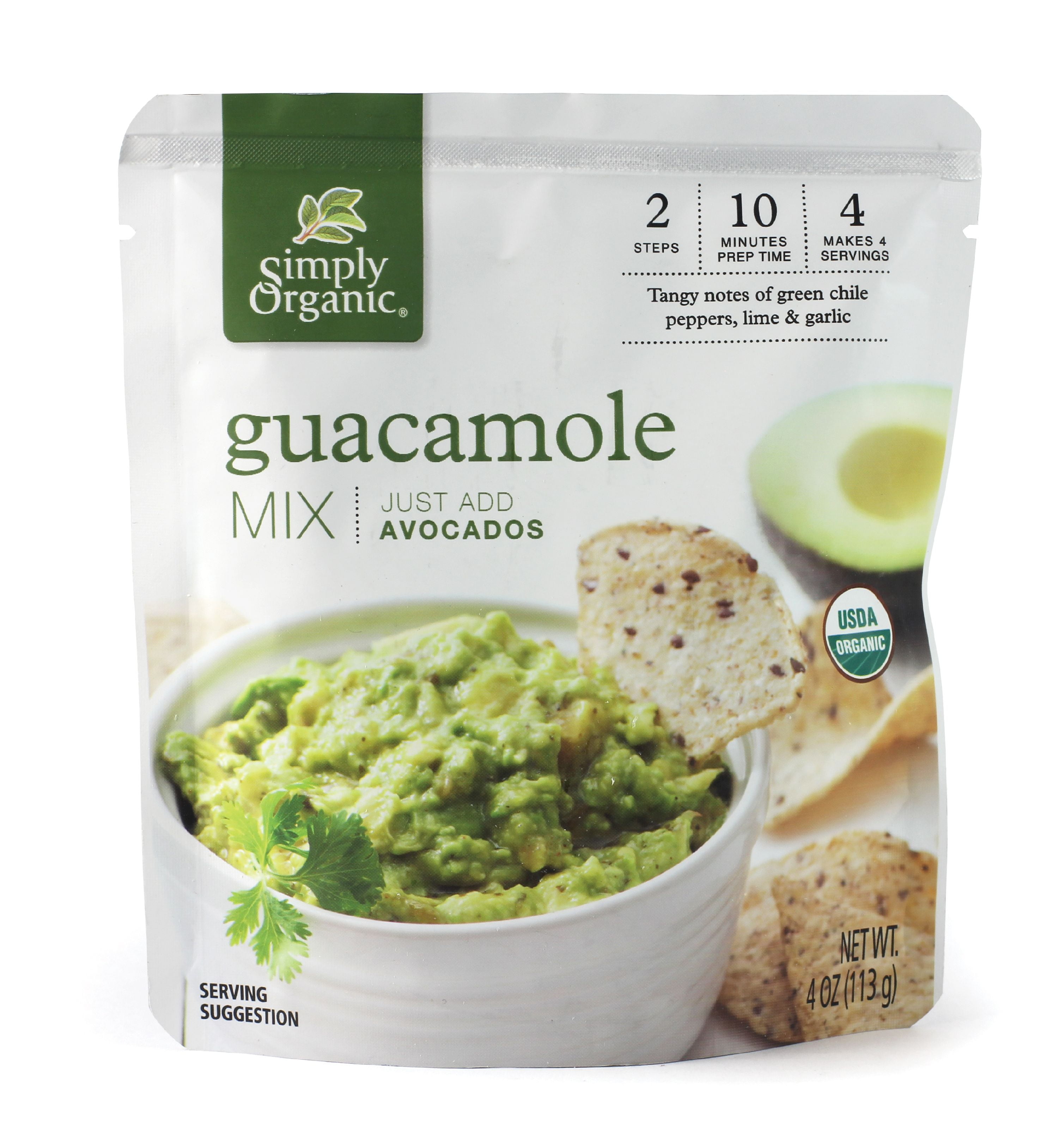 Simply Organic Guacamole Mix Sauce Certified Organic 4 oz. pouch