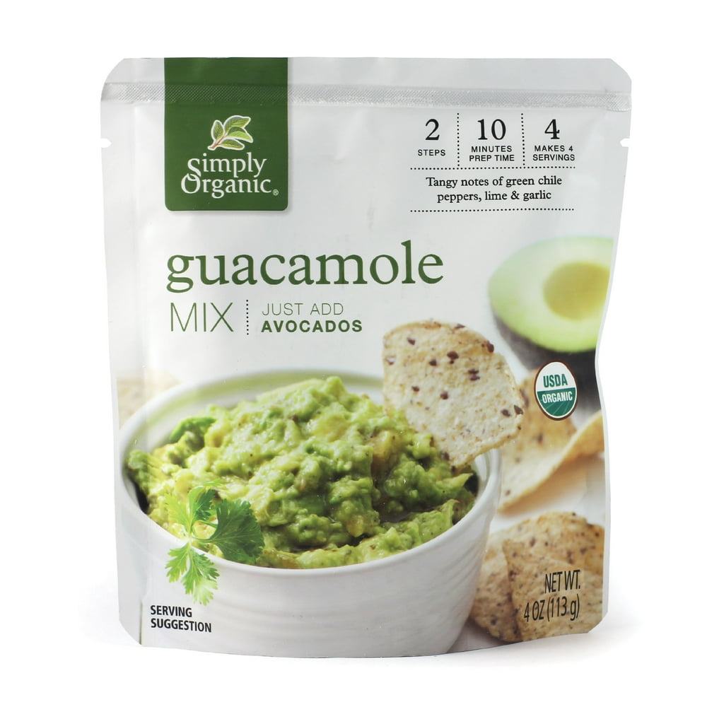 Simply Organic Guacamole Mix Sauce Certified Organic 4 oz. pouch
