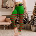 thumbnail image 2 of Christmas Leggings for Women High Waisted Santa Claus Print Ankle Length Seasonal Printed Leggings Soft Brushed Pants, 2 of 6