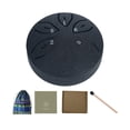 thumbnail image 2 of Mini tambor de lengua de acero de 3 pulgadas, 6 notas, tambor de lluvia exterior, instrumento Musical de percusión para niños y adultos, concierto y j Negro, 2 of 9