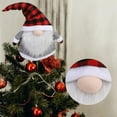 thumbnail image 4 of Christmas Doll Tree Topper,Cute Plaid Hatted Gnomes Doll Tree Topper Hat,Large Santa Gnomes Plush Doll Tree Topper Xmas Ornaments,Christmas Tree Decor Holiday Home Decorations(26in), 4 of 6