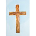 thumbnail image 1 of Wall Cross Olive Wood Bethlehem Holy Land Jerusalem 5 Inches, 1 of 2