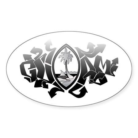 CafePress - Guam Graffiti Sticker - Sticker (Oval)