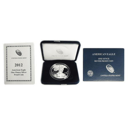 2012-W Proof $1 American Silver Eagle Box, OGP & COA