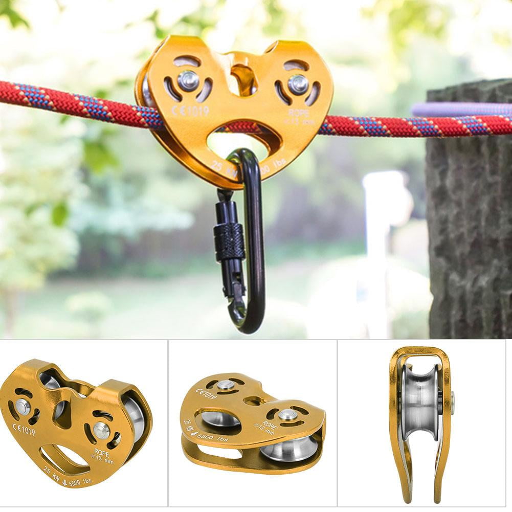 Tebru 25KN Aluminium Alloy Heavy Duty Single Swivel Rope Pulley Block