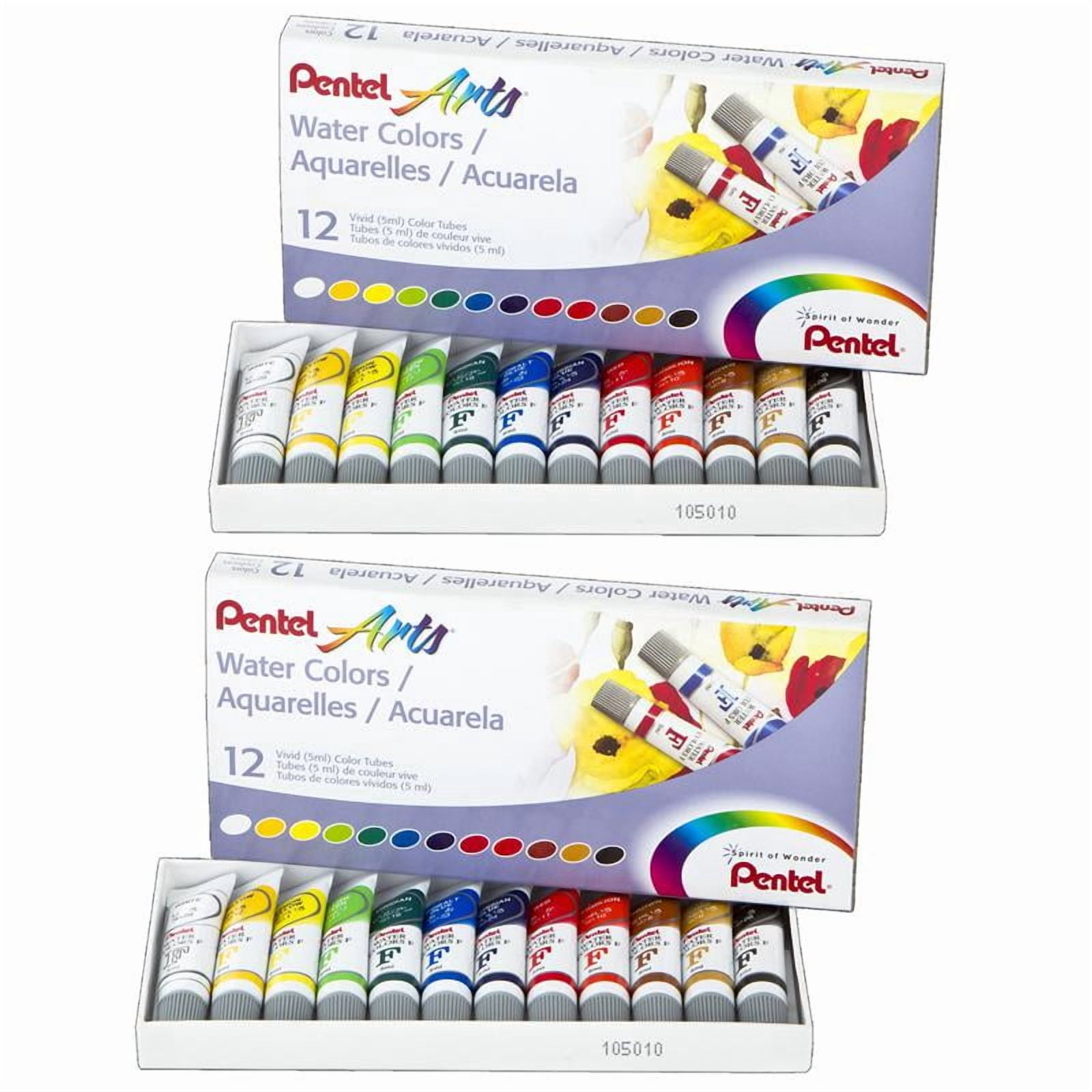 Pentel of America PENWFRS12-2 12 Color Arts Watercolor Set - Set of 2