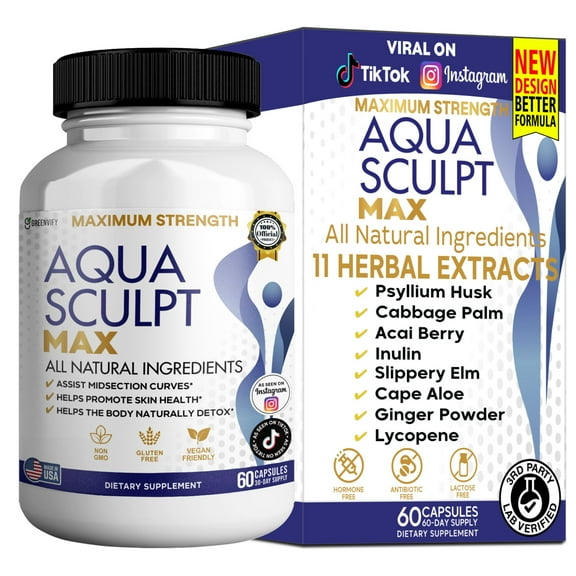GreenVify Aqua Sculpt Max Water Balance Support, 60 Capsules