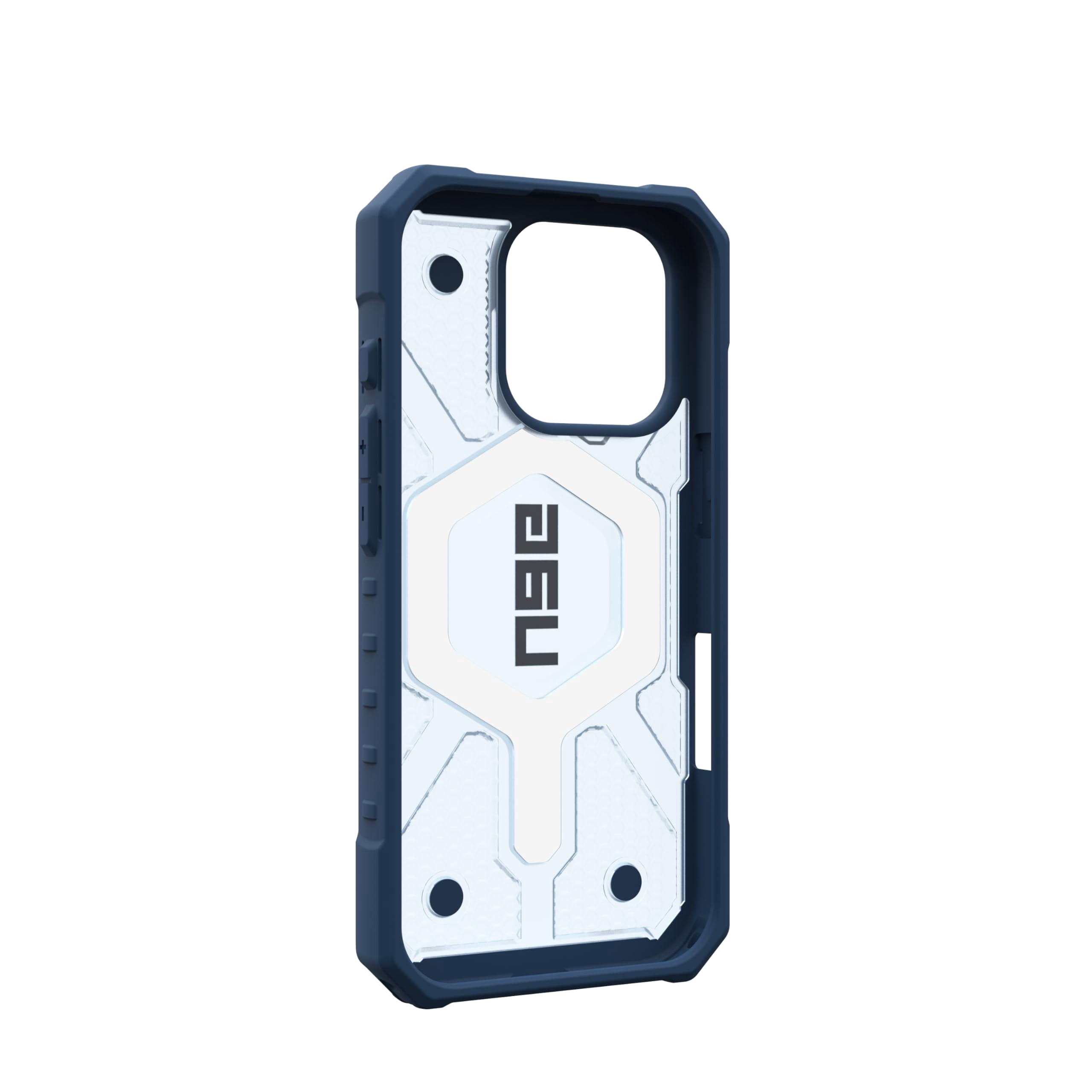UAG iPhone 16 Pro Case 6.3" Pathfinder Clear Blues Compatible with MagSafe Charging Rugged Shockproof MIL-Grade Protective Cover + Lanyard Blues Bundle Set