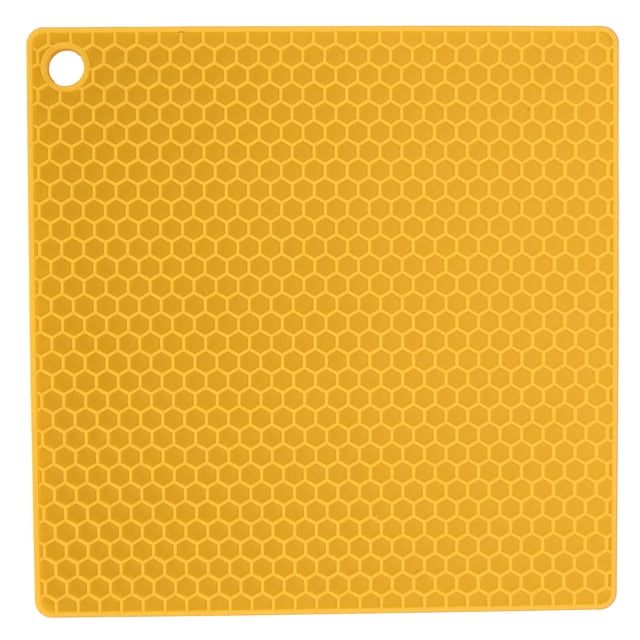 Insulation Mat, Kitchen Supplies Placemat 17x17cm Anti-Scalding Environmentally Friendly Easy To For Kitchen Yellow