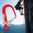thumbnail image 2 of Outdoor Rock Climbing Carabiner Scaffold Working Snap Hook Exploring Fall Protection Buckle Rappelling Equipment Sports Supplies Red, 2 of 7