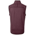 thumbnail image 3 of Men's Cutter & Buck Maroon Virginia Tech Hokies Mainsail Sweater-Knit Full-Zip Vest, 3 of 3
