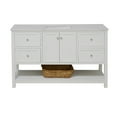 thumbnail image 3 of Lakeshore 60" Single Bathroom Vanity with White Cabinet and Engineered Carrara Top, 3 of 6